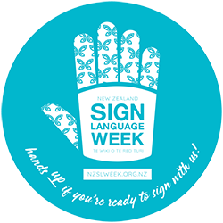 New Zealand Sign Language week logo for 2024