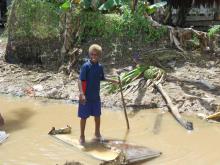 A picture of the devastation caused by the storms in the Solomon Islands