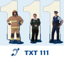 Deaf and hearing impaired people can register for a 111 texting service.