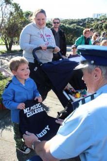 Commissioner Mike Bush and future recruit