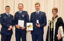 Tony Milner, Junior Douglas, Acting Wellington District Commander Inspector Chris Scahill and Wellington Mayor Celia Wade-Brown.