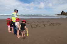 Message in the sand - Reach the Beach campaign launch 