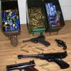 Some of the pistols, ammunition and a grenade surrendered to Waikato Police