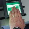 The fingerprint scanner in action