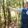 Be Free: Senior Constable Richard Collier sets the bird free