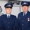 Constable Daniel McLeod with his father, Sergeant Christopher McLeod, who has spent over 37 years in NZ Police.