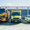 All emergency services photo of fire, police and ambulance vehicles