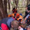 St John staff assessed the hunter down the slope.