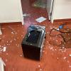 A microwave was smashed during an incident at a preschool.