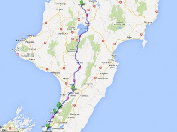 A map of where the offender is believed to have hitched rides to and from.