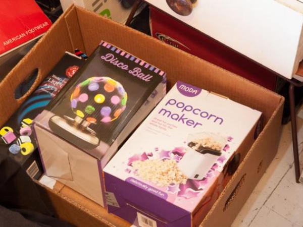 Some of the recovered, unwrapped Christmas presents
