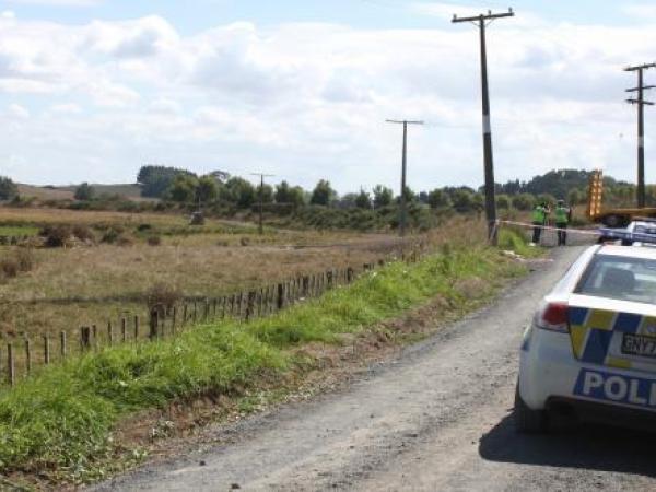 The engine shown at far left was thrown about 35m into a paddock from the impact of the crash