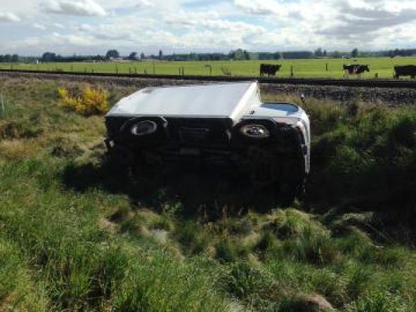 SH1 Orari truck crash scene