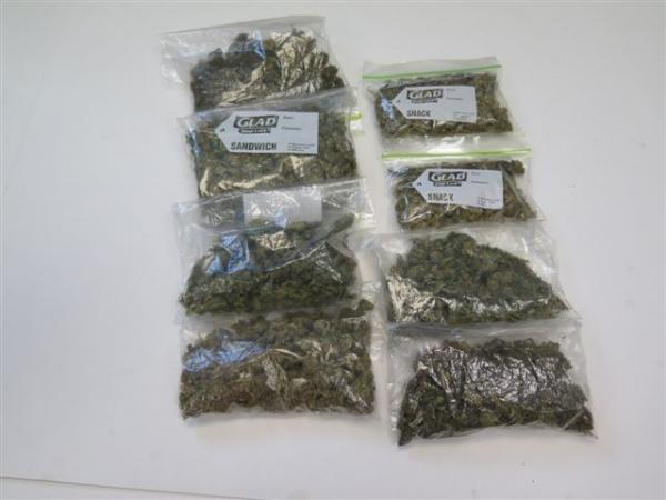 Seized cannabis