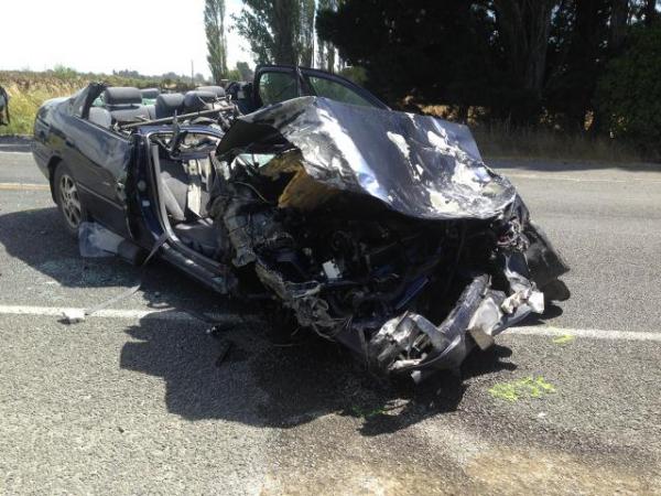 scene of crash on SH1 near Templeton