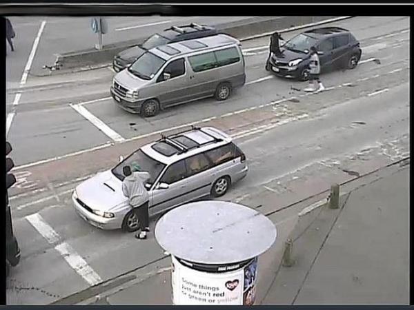 Photograph of windscreen washers in Christchurch