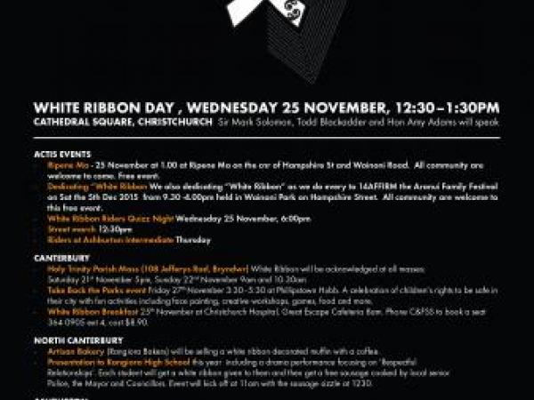 White Ribbon Day events in Canterbury