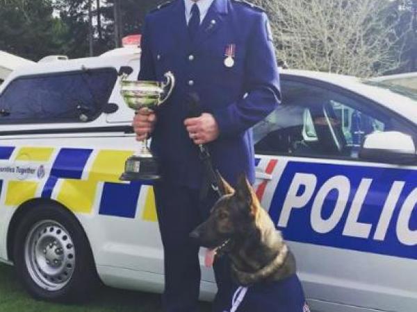  Waikato Senior Constable Blair Spalding and police dog Rush