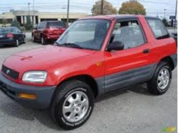 Red Toyota Rav 4, registration number AJY133