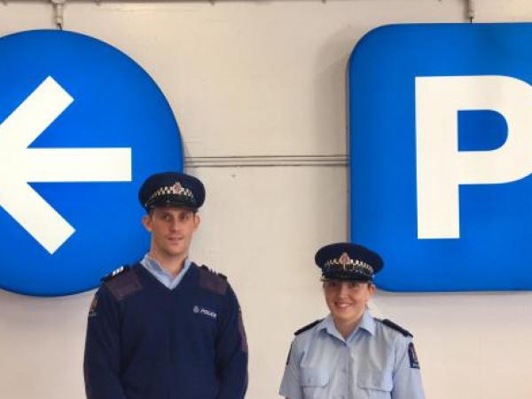 Prevention Sergeants Hamish Knight and Raewyn Herrick