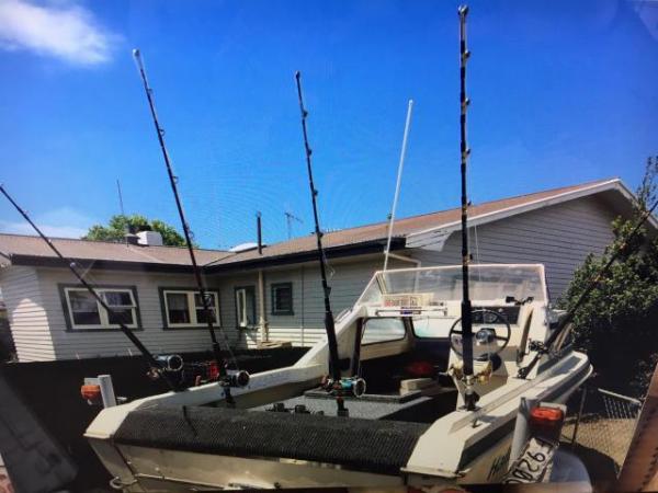 The stolen boat shown without its cover. 