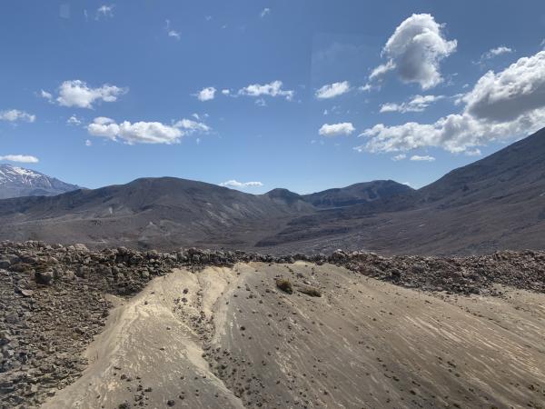 The Tongariro Northern Circuit where a Belgian man was rescued by Police