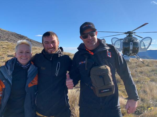 Joseph and rescue staff