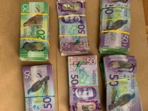 Cash seized as a result of today's operation termination in Wairoa