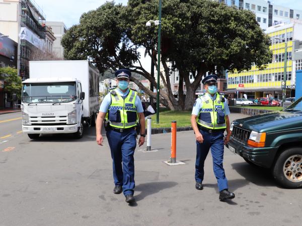 Wellington Area Commander Inspector Dean Silvester (left) and Wellington Area Prevention Manager Senior Sergeant Warwick McKee o