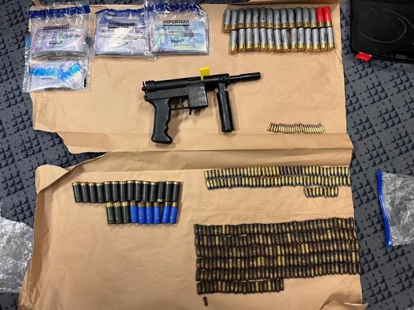 Operation Cobalt staff seized a firearm, ammunition and cash at a Browns Bay address