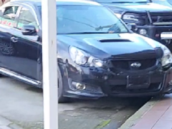 Black Subaru Legacy saloon, sought for Masterton aggravated burglary