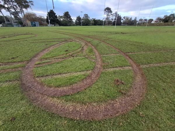 Damage created on Saturday at Kumeū Rugby Club
