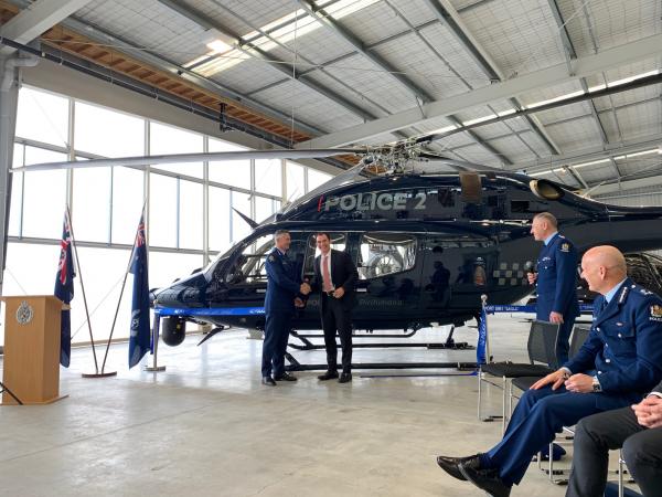 Commissioner Mike Bush and Police Minister Stuart Nash cut the ribbon.