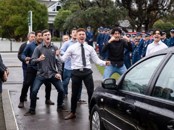 A guard of honour and haka sent Jos off on his final journey.