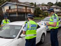 Waitemata's newest Police Constables carry out a checkpoint for Operation Vapour