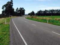 Scene of crash on SH73 near Kirwee