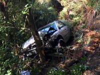 Seat belt and baby capsule saves mother and baby from hill plunge