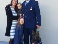 Senior Constable Blair Spalding and family