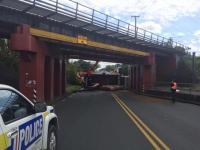 Trucking blocking road