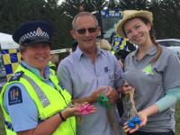 Senior Sergeant Cynthia Fairley, Lindsay from Rural Support and Saniya from Safe in the South