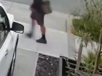 Police want to identify this man pictured on Bomb Point Drive in Hobsonville Point